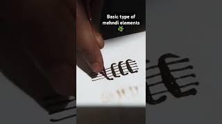 Basic type of mehndi elements  #mehndihennaartist #youtube #hennadesign @Swatimehndiartist #art