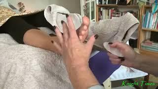 Very relaxing toe examination