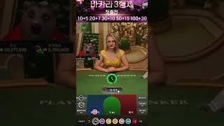 바카라3형제 셋째 곰이 바카라 1천만원으로 4배 만들기! #바카라 #바카라3형제 #바카라실시간