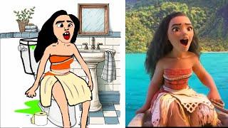 Moana 2 Funny Drawing Memes -Try not To laugh