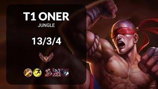 T1 Oner Lee Sin vs Kindred JUNGLE - KR GRANDMASTER Patch 13.12