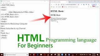 HTML Basic for Beginners | HTML Programming Language