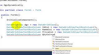 C#   Create Professional DataGridView dynamically with code   Part 01