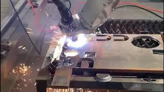 Acctek 5 axis plasma cutting machine with moving plasma torch