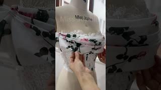 Making a corset floral print chiffon long dress #prom #corset #gown #fashion #bridal #sewing
