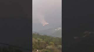 Fire above house in Portugal