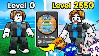 Noob To MAX With DEVIL FRUIT NOTIFIER In Blox Fruits [FULL MOVIE]