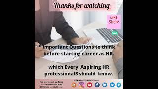 what is the Career Scope as HR? What are the challenges and responsibilities of HR? #careerasHR #HR