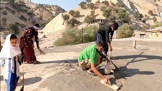 Afsaneh Happiness to Go to School and Cement The Roof by Atabek and Muhammad