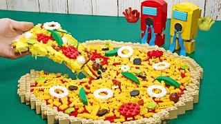 Make the Best Lego Pizza IRL - Stop Motion & ASMR Video