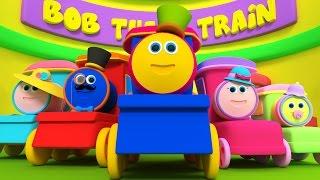 боб поезд палец семьи | палец песня | 3d потешки для детей | Kids Train | Bob Train Finger Family