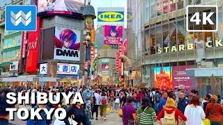 [4K] Shibuya Crossing to Harajuku Takeshita Street in Tokyo Japan  2024 Night Walking Tour Vlog