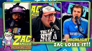 Zac Amico loses it on his podcast