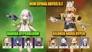 NEW Spiral Abyss 5.1 | Xilonen Navia HyperCarry & Nahida Hyperbloom |  Genshin Impact