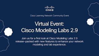 Cisco Modeling Labs 2.9