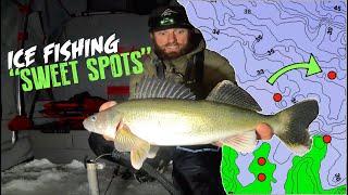 How to Find ICE FISHING Spots LOADED with WALLEYES!