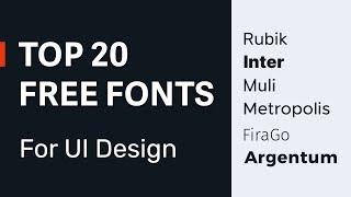 20 Best Free Fonts for UI Designers → Typefaces for User Interface Design