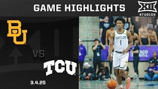 Baylor vs. TCU Game Highlights | 2024-25 Big 12 Men's Basketball