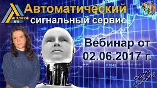 Автоматический сигнальный сервис #TRADER2015.  Вебинар от 02.06.2017 г .