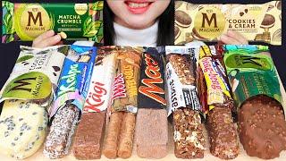 ASMR MAGNUM ICE CREAM CHOCOLATE BAR - MAGNUM MATCHA, COOKIES & CREAM, TWIX, MARS, KAGI, KALPA, BENG