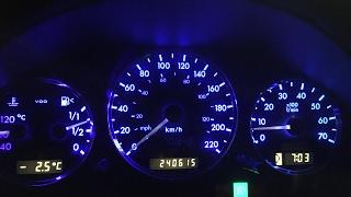 How to..Mercedes W163 ML320 gauge lights changed to blue LED