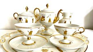 Limoges Tête à tête старинный сервис из Лиможского фарфора #лимож #фарфор