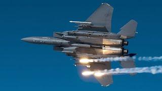 F-15 Strike eagle action in attack