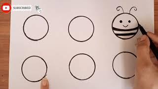 How to draw with circles /Drawing using circles / Easy Drawing/simple drawing