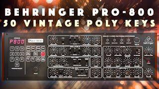 Behringer Pro-800: Vintage Poly Keys Presets. No Talk Demo