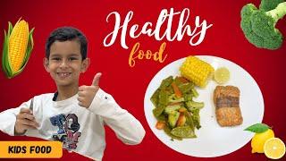 Grilled fish, vegetables & corn - Recipe for kids & the family