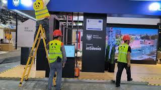 panda expo stand construction in ciie 2024