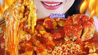 ASMR SEBLAK BAKSO JAMUR ENOKI CEKER | EATING SOUNDS