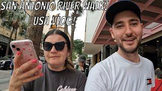 Brits Visit San Antonio Riverwalk for the first time! WOW! USA VLOG!