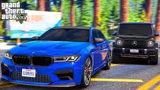 РЕАЛЬНАЯ ЖИЗНЬ В GTA 5 - ЗА МНОЙ ПРОСЛЕДИЛ ЧЕРНЫЙ ГЕЛИК И РАССТРЕЛЯЛ BMW M5! ВОТЕР