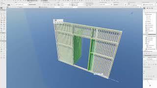 Archicad28 GDL Lattenwand mit Türe