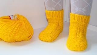 Мастер класс по вязанию детских носочков крючком. DIY socks crochet