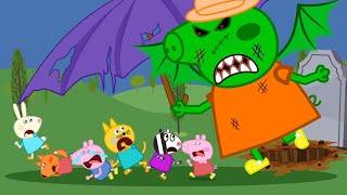 Zombie Apocalypse, Zombie Appear Attack Peppa Family At City‍️| Peppa Pig Funny Animation