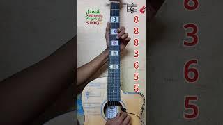 Hark the herald angels sing guitar 1 string easy #shorts #Christmascarols