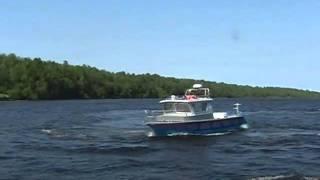 O24VJ aluminum waterjet boat testdrive Водомётный катер Охта 24 ВД