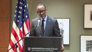 President Kagame speaks at Harvard Kennedy School Center for International Development Part 1/2