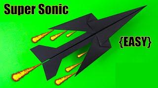 EASY Paper Plane That FLY FAR || HOW To FOLD A Paper Airplane || BEST Plane || SUPER SONIC PLANE