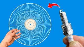 Put Spark Plug In Old Fan Cage You Will See Magic Results! Every House Needs This and No One Does it