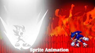 Hyper Sonic Vs Exetior - Sonic.exe Nightmare Beginning Test Sprite Animation