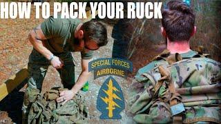 How to Pack Your Ruck Sack SFAS Training | Green Beret