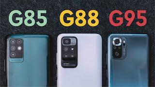 G88 SEPELE !!  MediaTek Helio G85 vs G88 vs G95 - Infinix Note 10 vs Redmi 10 vs Redmi Note 10s