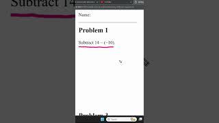 Subtracting a Negative Number #maths #math #numbers