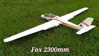 FMS V2 FOX 2300mm glider flight !  #rc