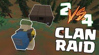 Unturned FIRST GERMANY MAP VANILLA BASE RAID! 2v4 against a CLAN