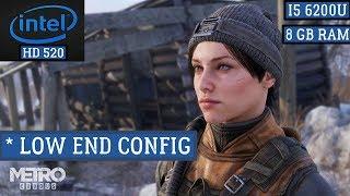 Metro Exodus Intel HD 520 | Low End Config file