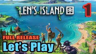 Let's Play - Len's Island Version 1.0 - Survival Crafting Open World - Full Gameplay (Full Release)